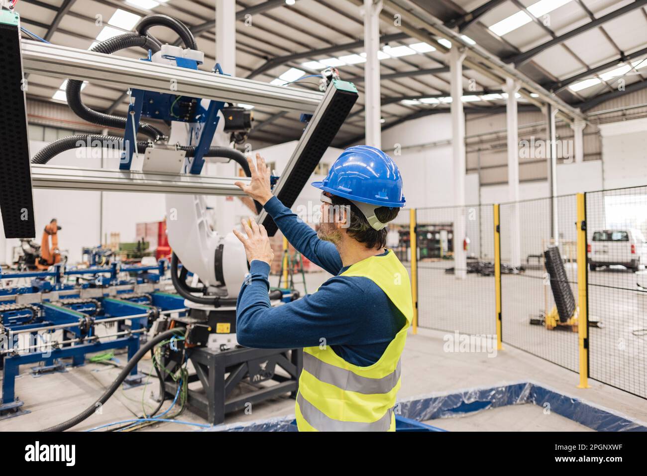 Inustrial Machine Work Industrial machine work in factory hi-res stock photography and images ...