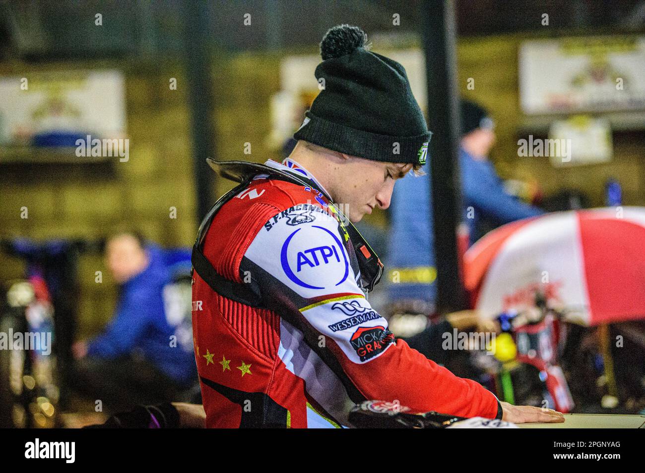 Tom Brennan during the Sheffield Tigers vs Belle Vue Aces meeting in the SGP Premiership at Owlerton Stadium, Sheffield on Thursday 23rd March 2023. (Photo: Ian Charles | MI News) Credit: MI News & Sport /Alamy Live News Stock Photo