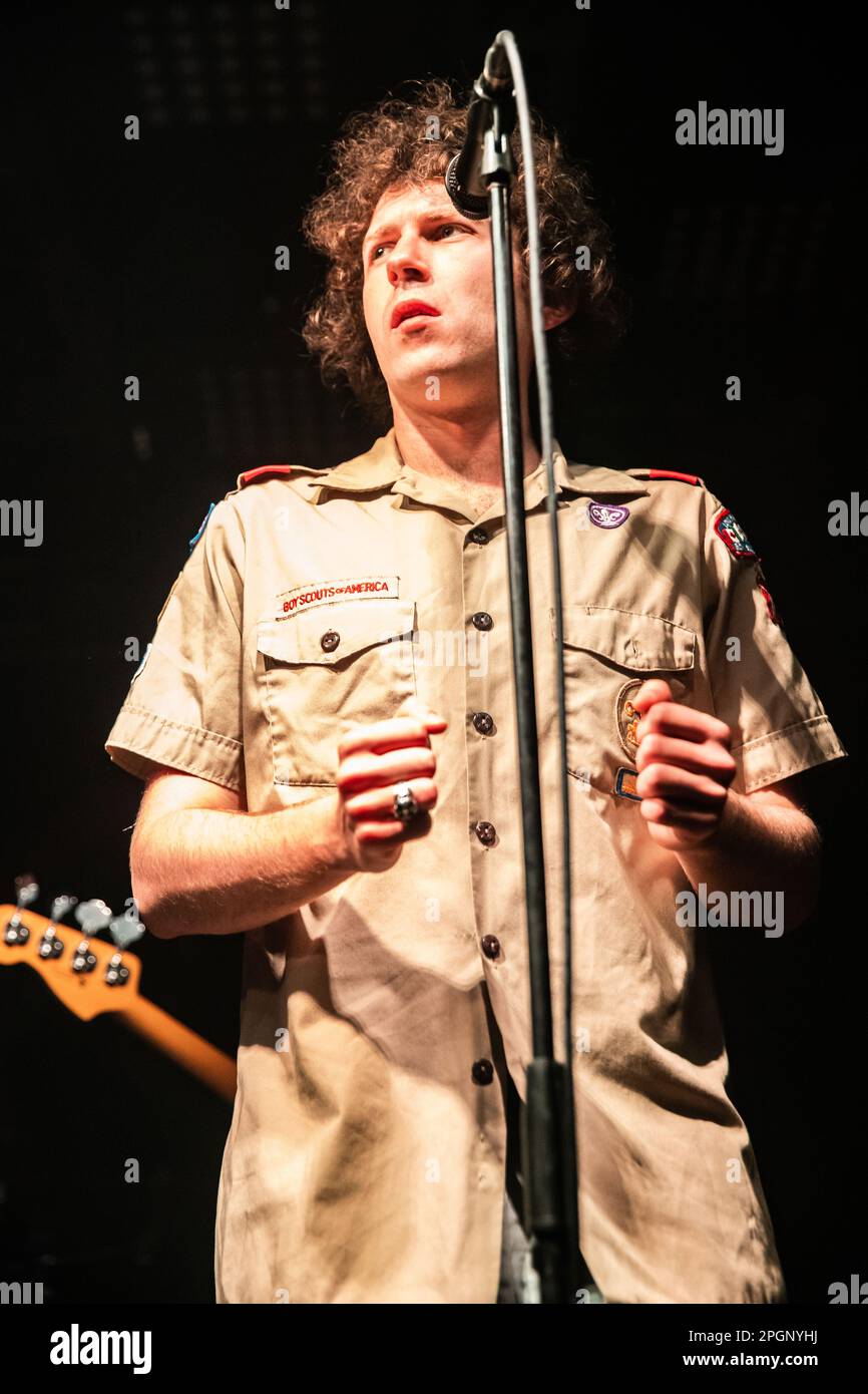 Segrate Italy. 23 March 2023. The English postpunk band SHAME performs