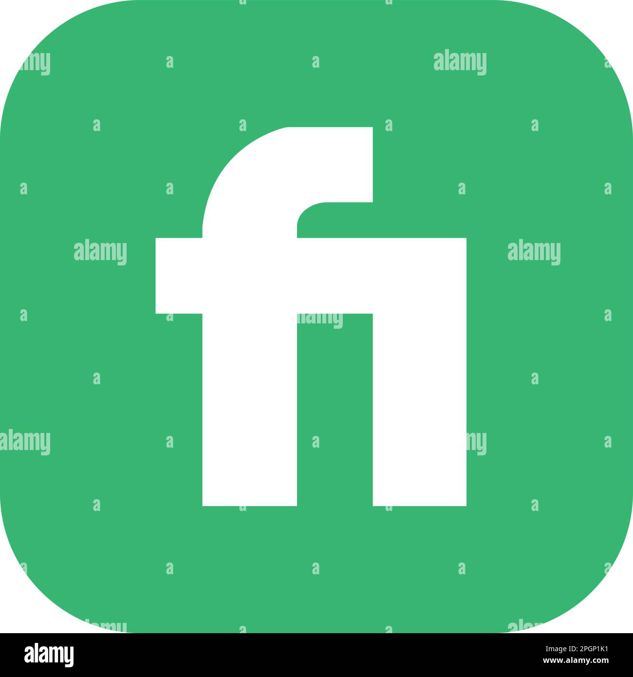 Fiverr app icon freelancing market is perfect for use in any mobile app-related project. Modern design with the iconic Fiver logo in a clean. Use it o Stock Vector