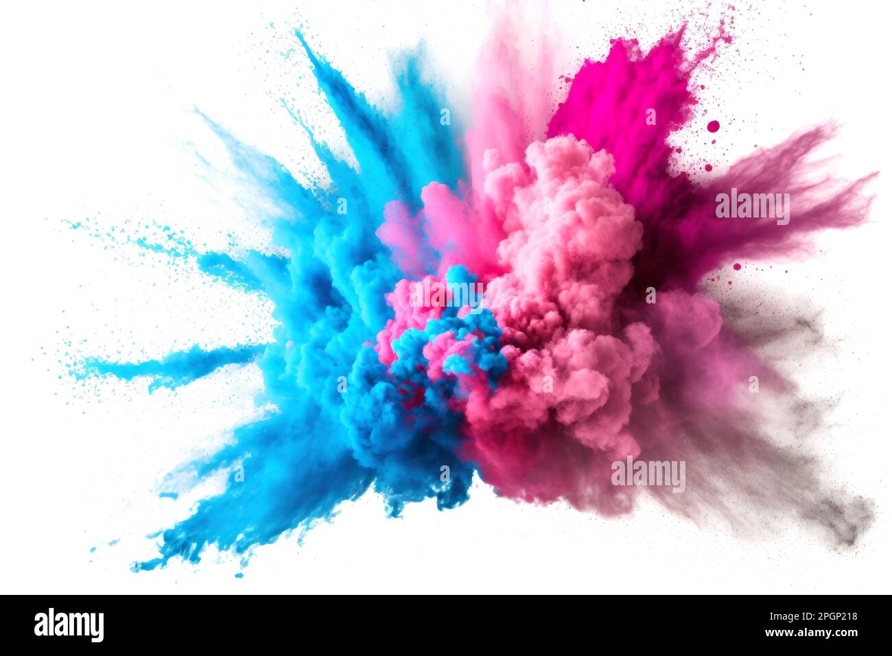colorful powder paint explosion. abstract background. Generative ai Stock Photo