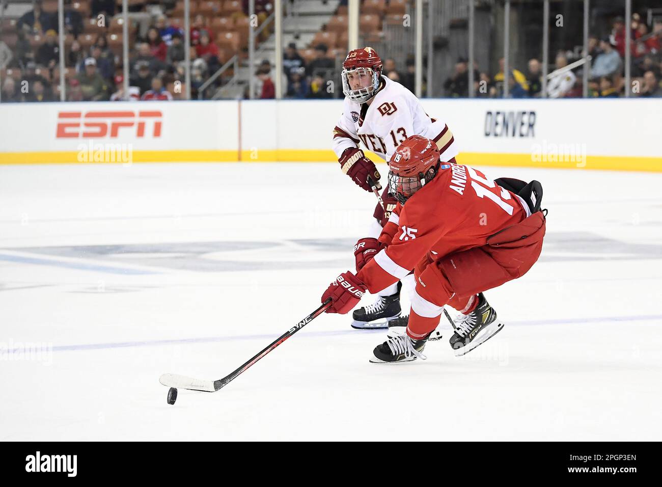 Manchester, New Hampshire, USA. 23rd Mar, 2023. Cornell forward Max