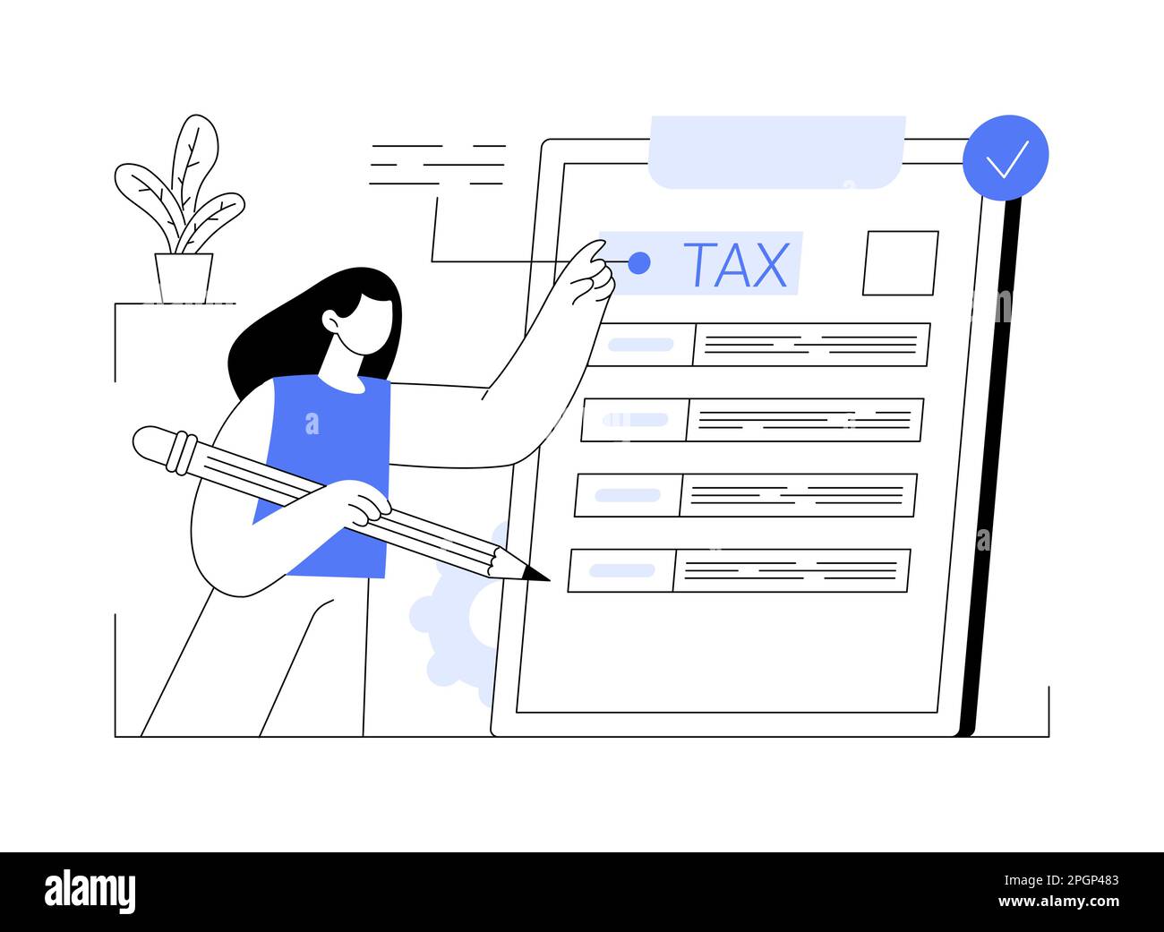 Paper tax filing abstract concept vector illustration Stock Vector Image & Art Alamy