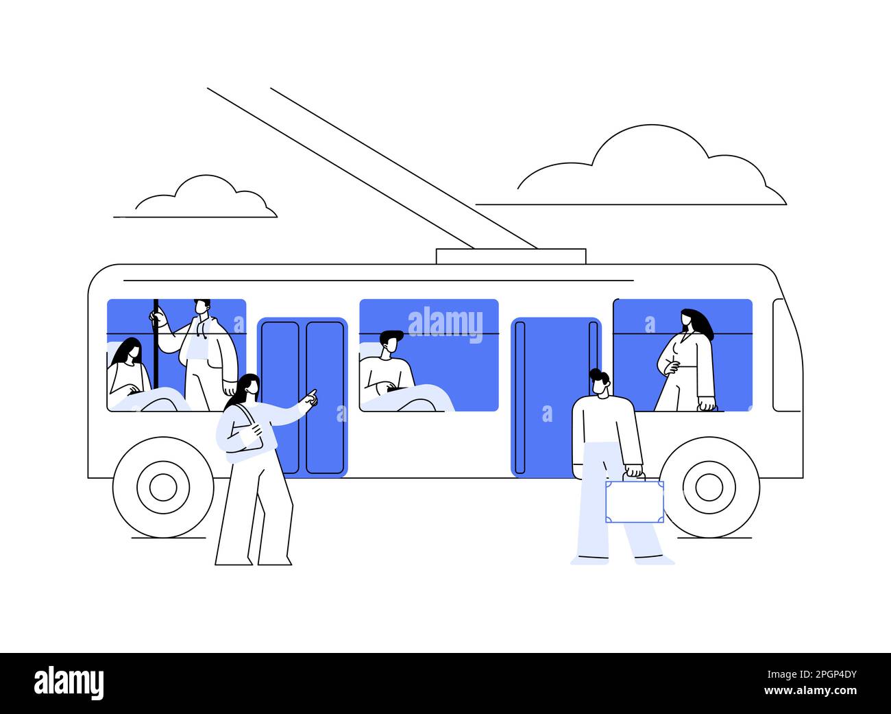 Trolleybus abstract concept vector illustration Stock Vector Image ...