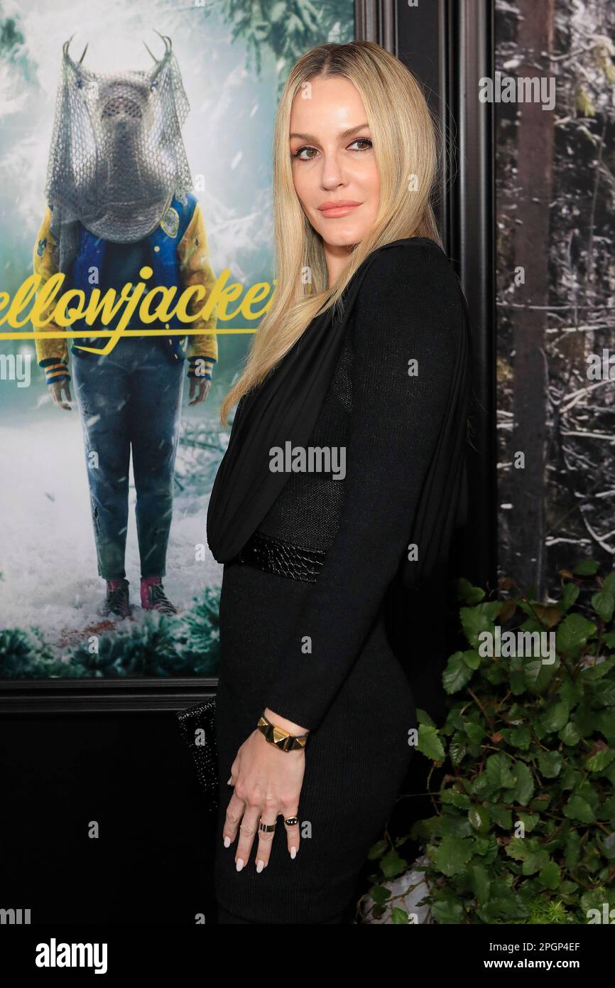 March 22, 2023, Los Angeles, California, USA: LOS ANGELES - MARCH 22, 2023: Monet Mazur at the World Premiere of Season Two of Showtime's Yellowjackets at the TCL Chinese Theatre IMAX. (Credit Image: © Nina Prommer/ZUMA Press Wire) EDITORIAL USAGE ONLY! Not for Commercial USAGE! Stock Photo