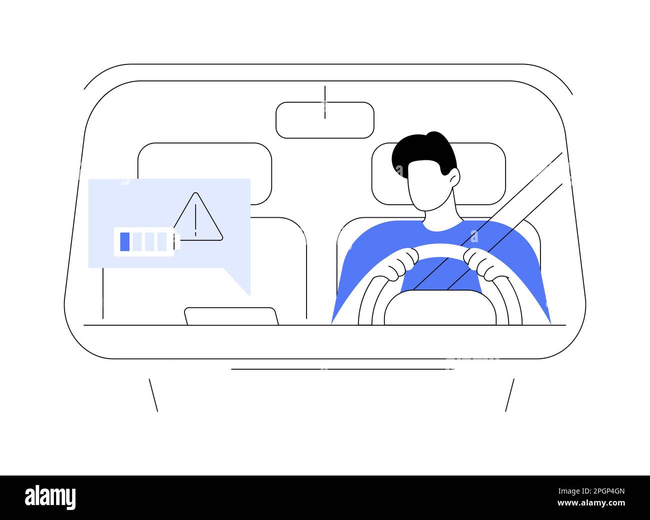 Low car battery abstract concept vector illustration Stock Vector Image ...