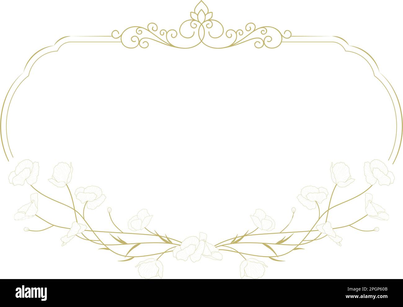 frame with flowers Stock Vector Image & Art - Alamy