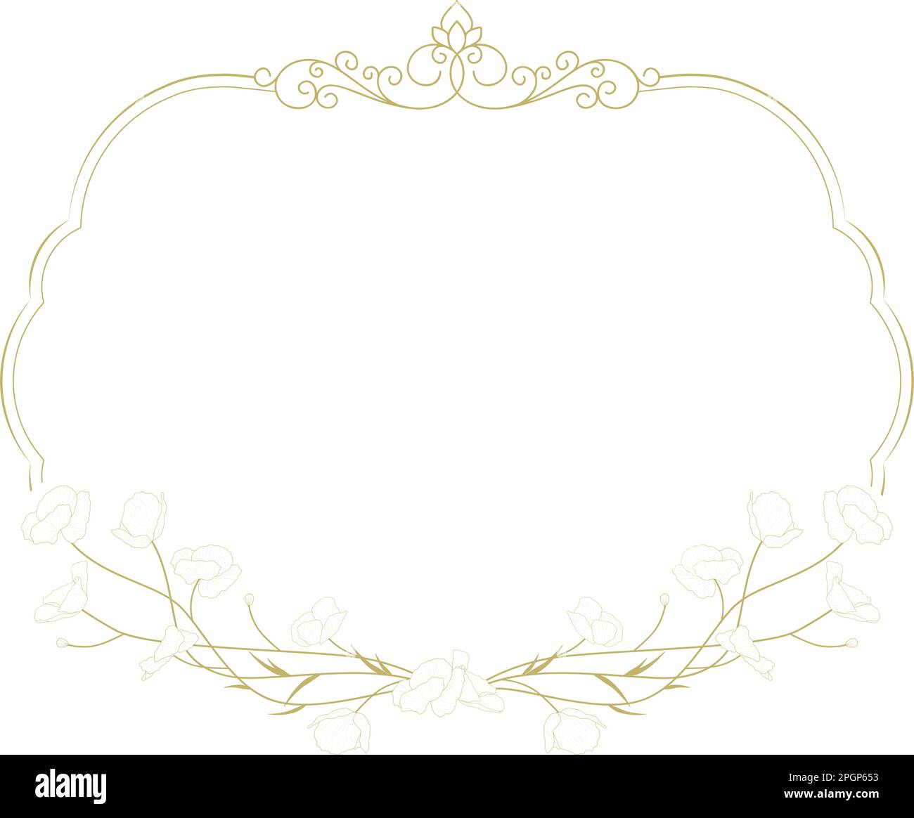 frame with flowers Stock Vector Image & Art - Alamy