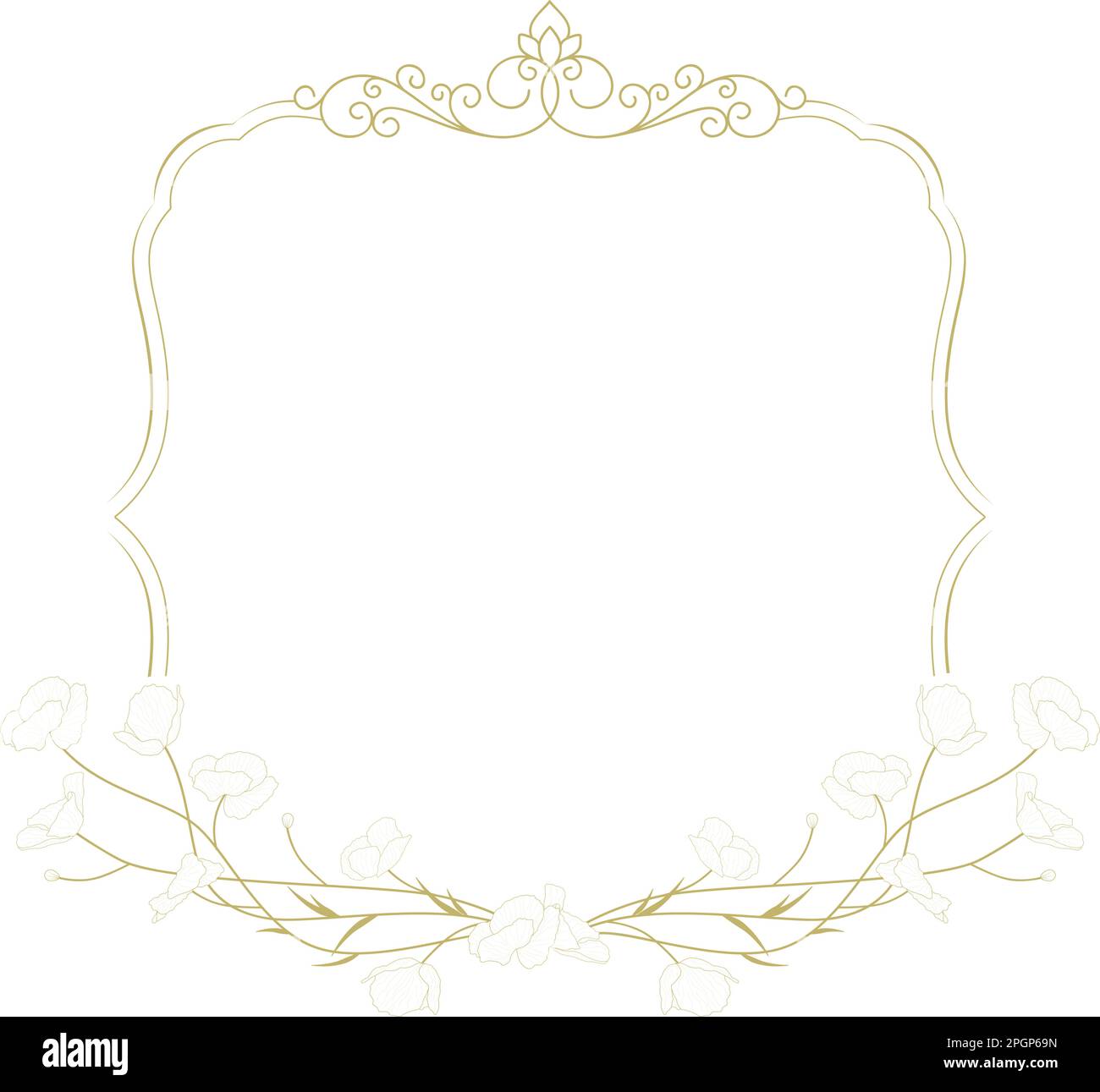 frame with flowers Stock Vector Image & Art - Alamy