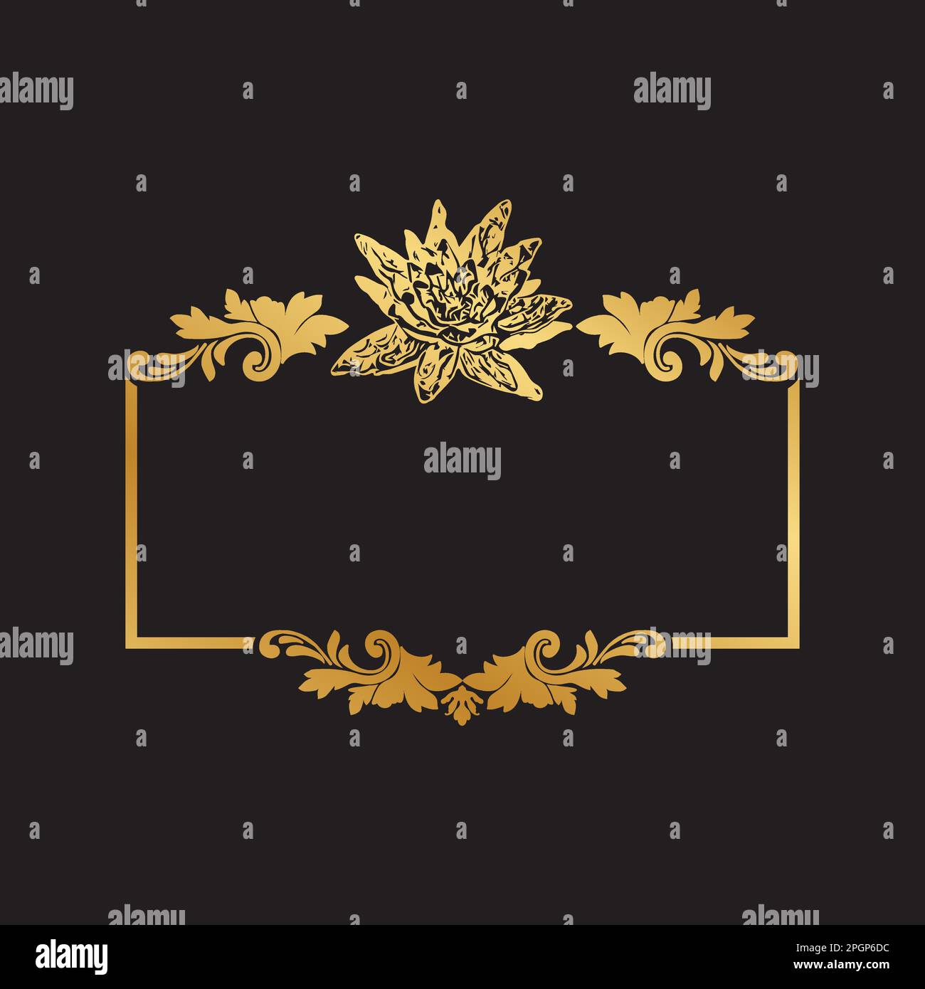 frame with flowers Stock Vector Image & Art - Alamy