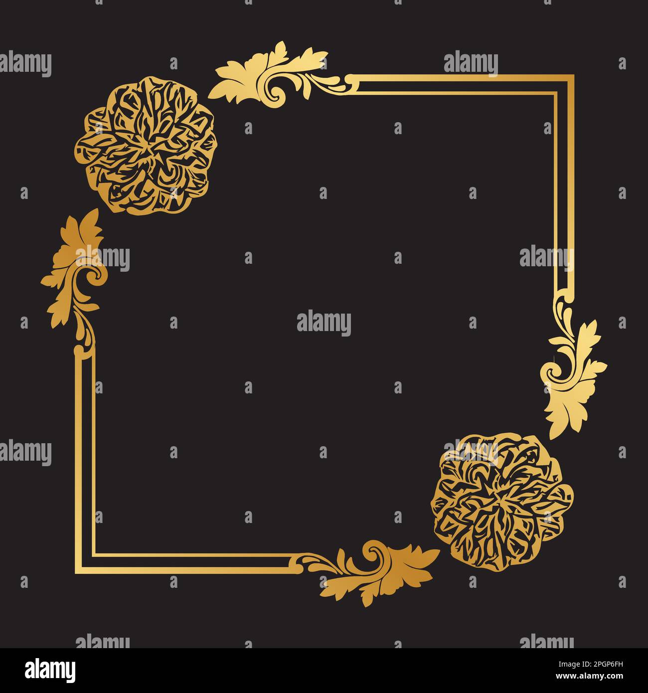 frame with flowers Stock Vector Image & Art - Alamy