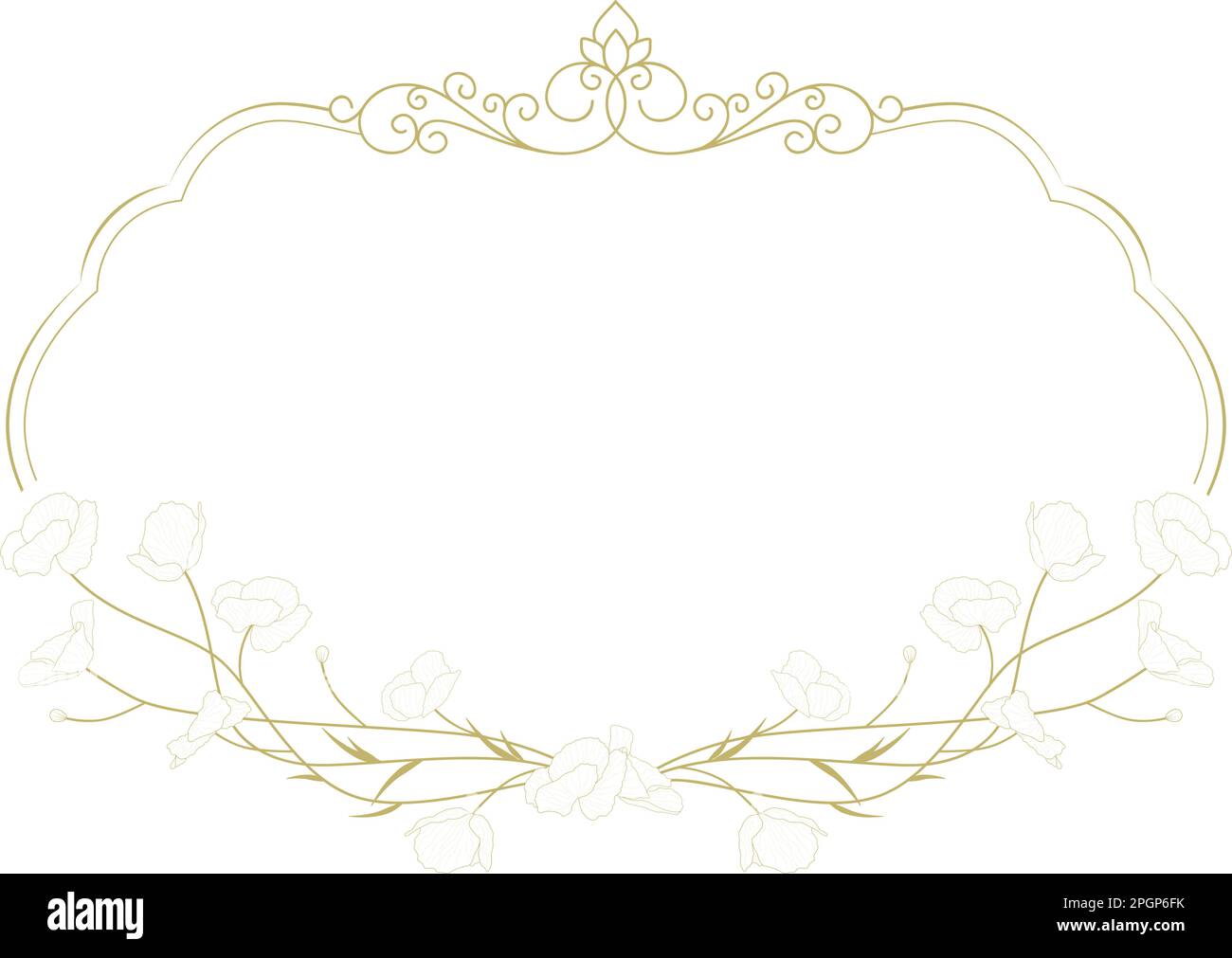 frame with flowers Stock Vector Image & Art - Alamy