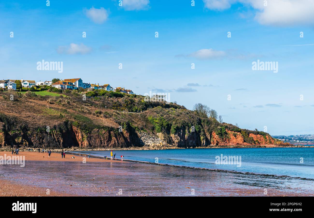 Goodrington Beach and Goodrington Promenade, Paignton, Devon, England