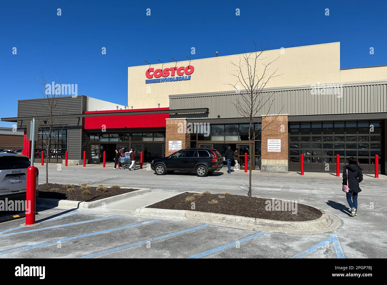 Costco Wholesale storefront in Northville, Michigan, USA Stock Photo