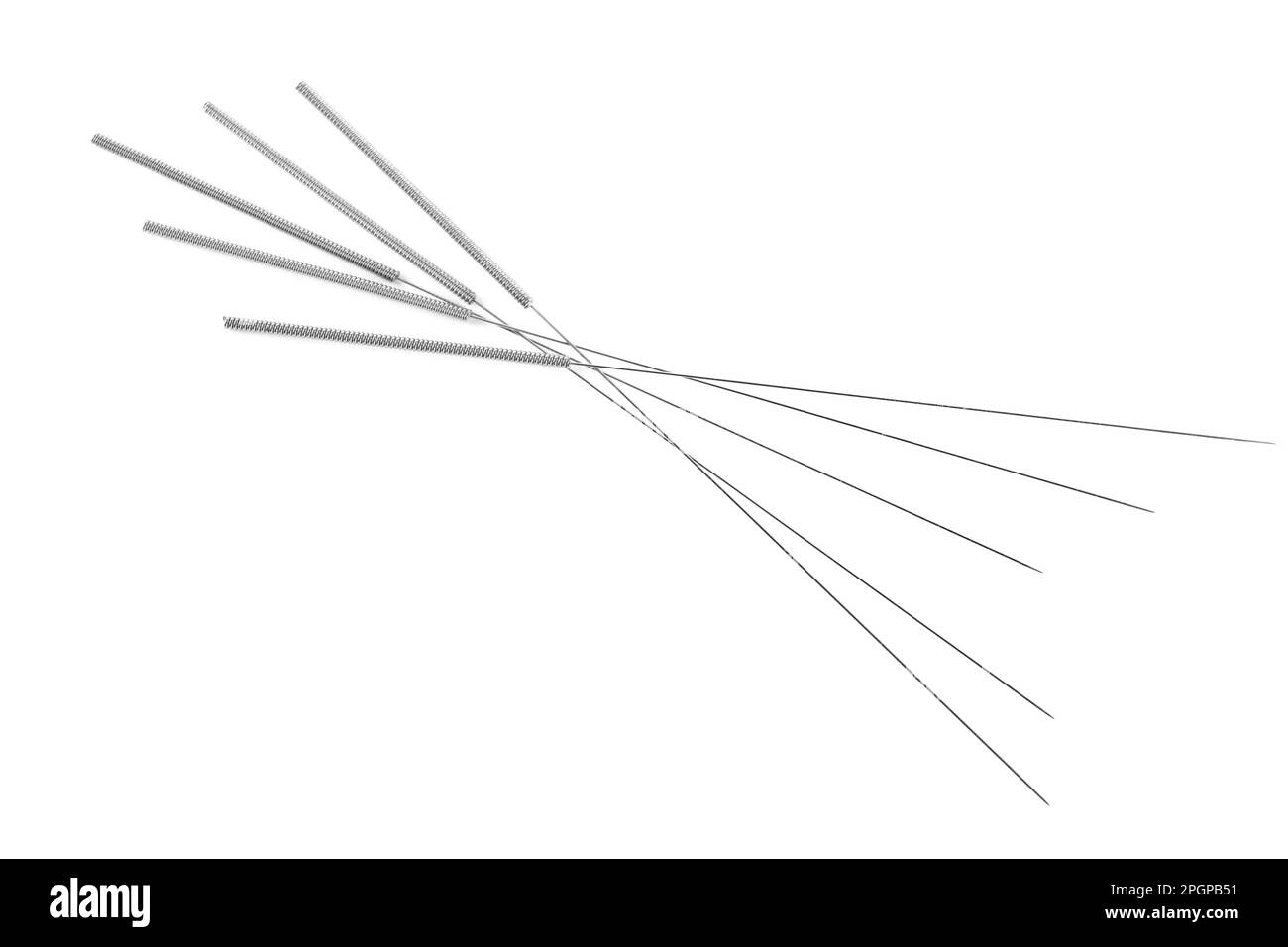 Many needles for acupuncture on white background Stock Photo Alamy