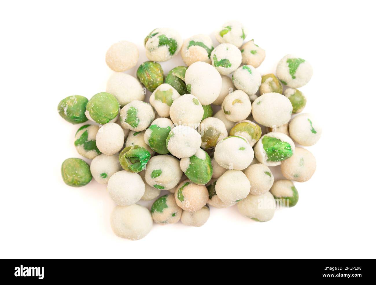 Wasabi Peas Isolated on a White Background Stock Photo Alamy
