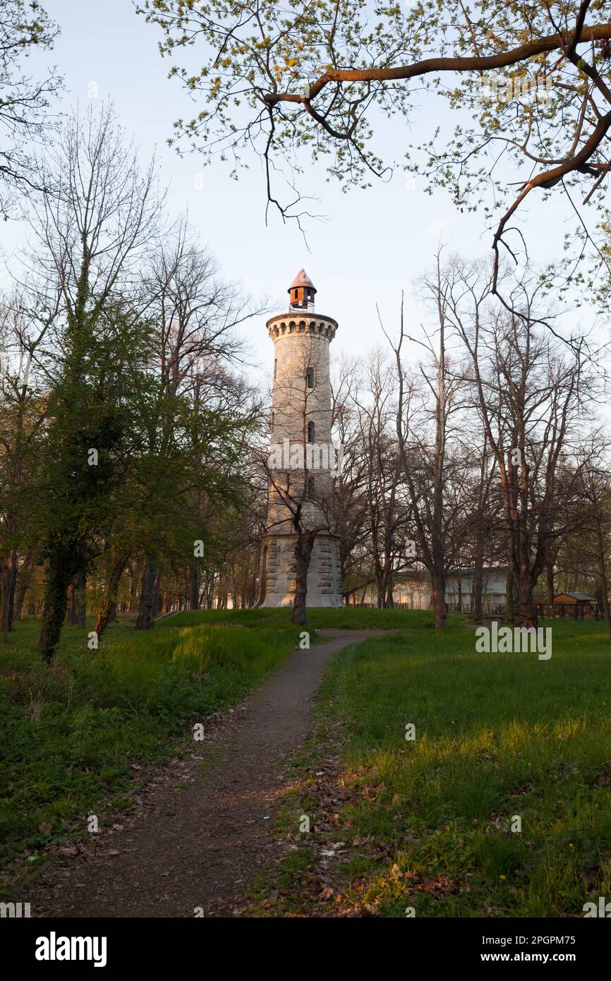 Park Bismarck Tower Quedlinburg Stock Photo Alamy