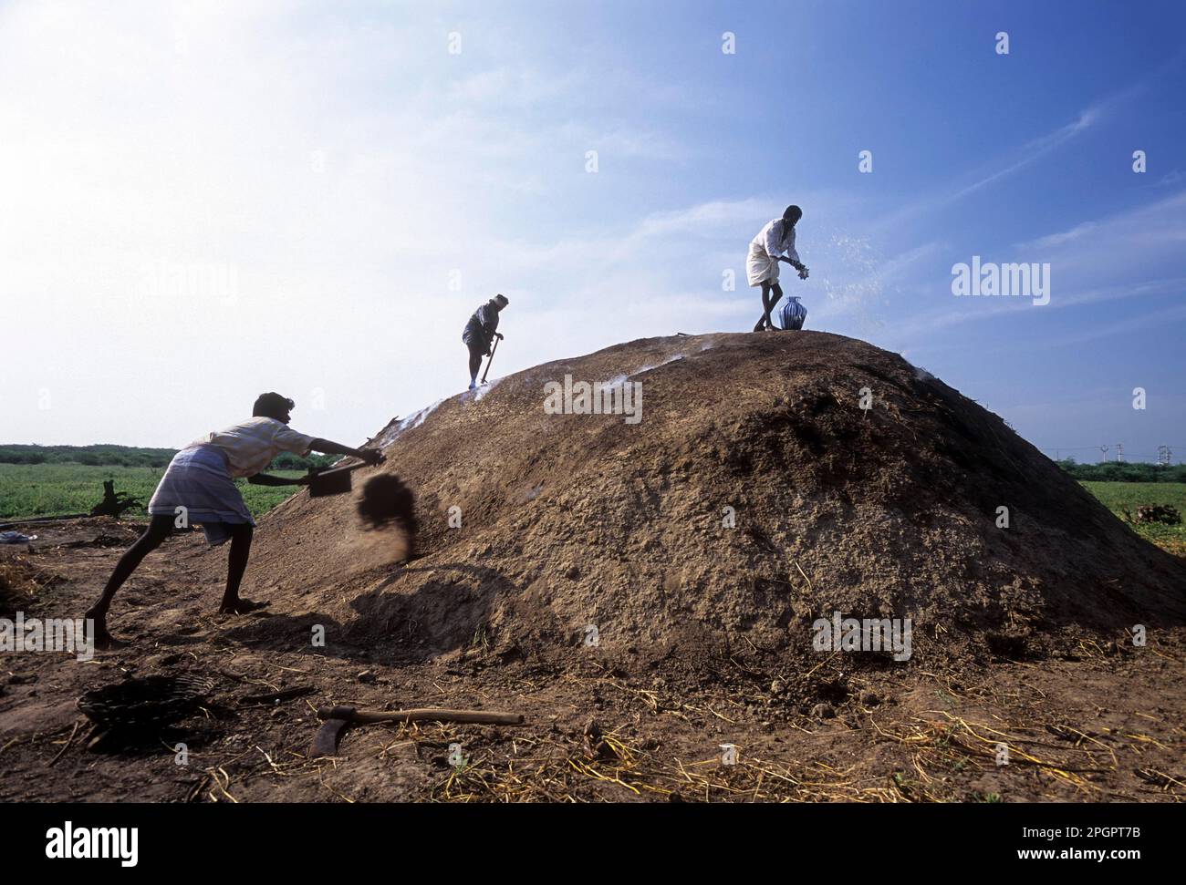 Preparation process for making charcoal from fire wood near