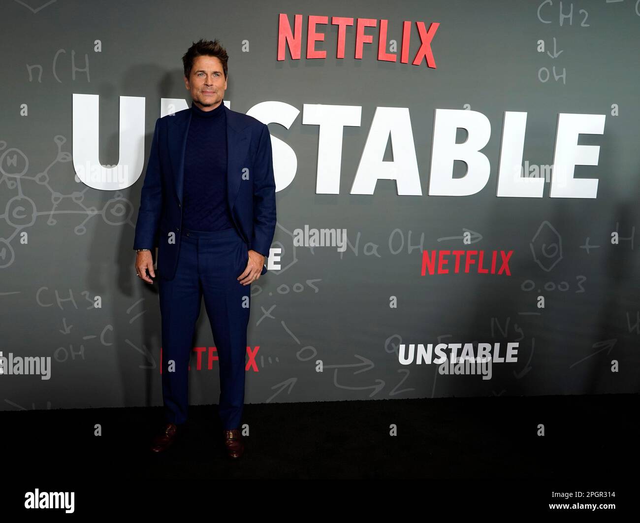 Rob Lowe poses at the premiere of the Netflix series "Unstable