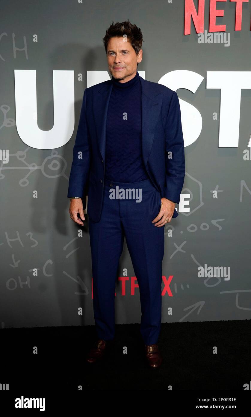 Rob Lowe poses at the premiere of the Netflix series "Unstable