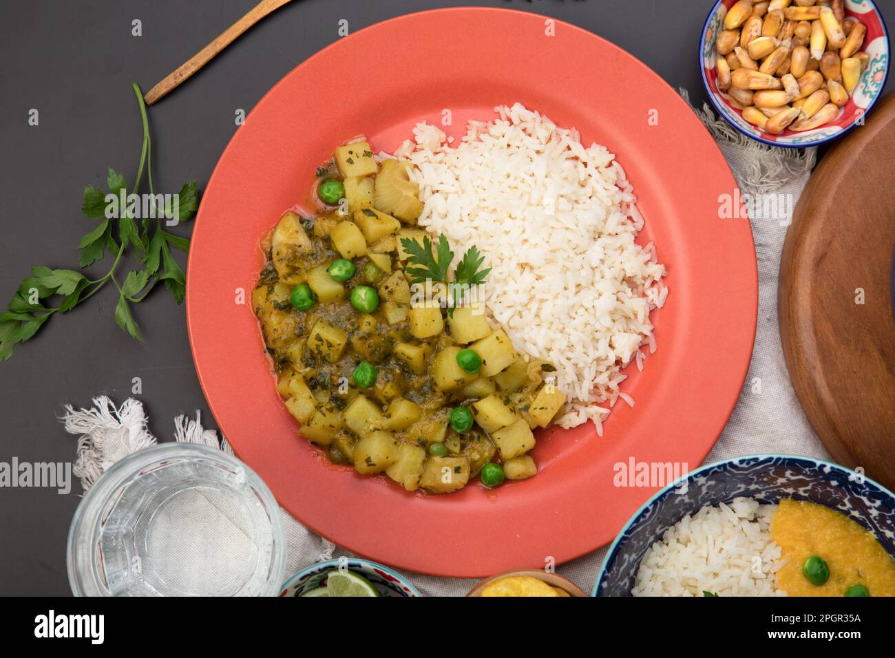 Cau cau mondongo a la italiana peruvian food Stock Photo - Alamy