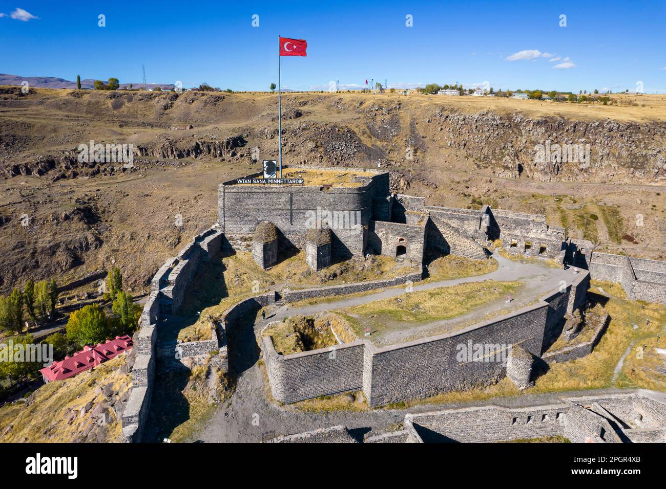 Kars, Turkey October 25, 2022 Castle of Kars (Turkish Kars Kalesi