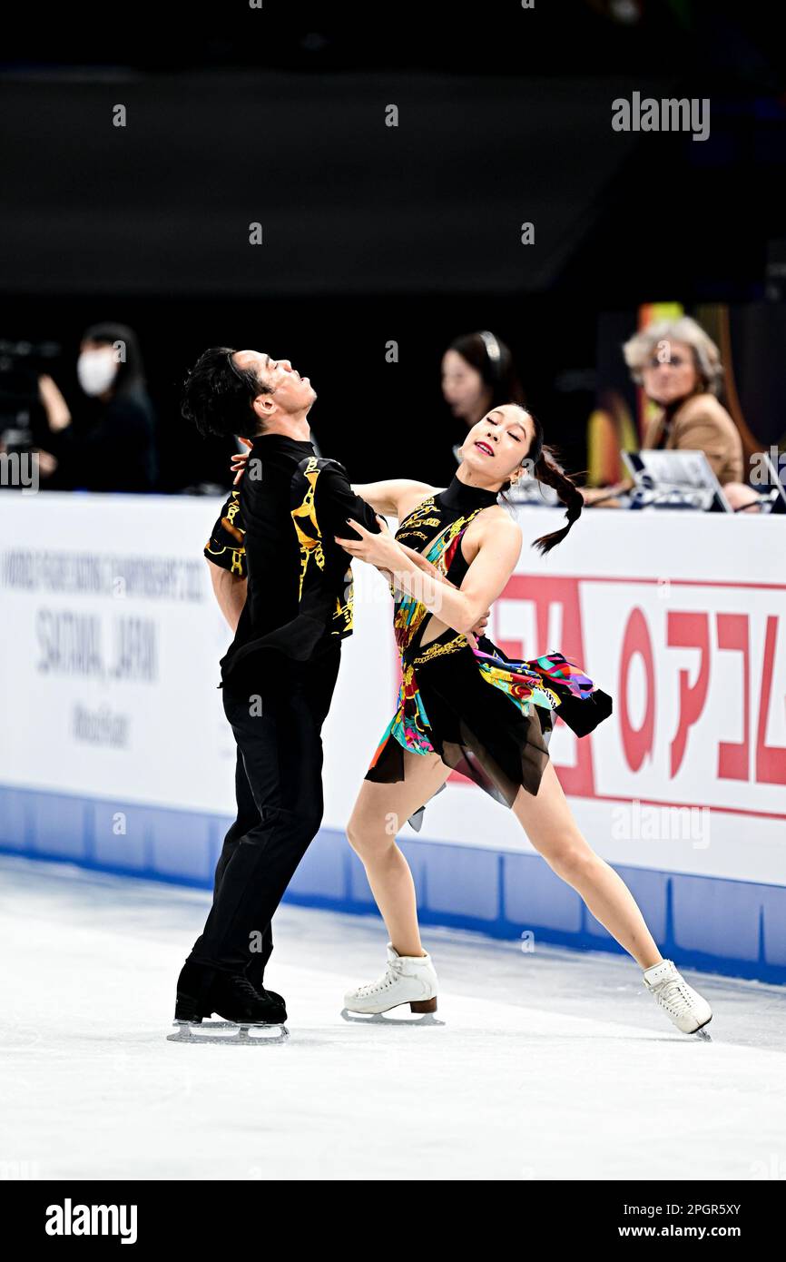 Kana MURAMOTO & Daisuke TAKAHASHI (JPN), during Ice Dance Rhythm Dance