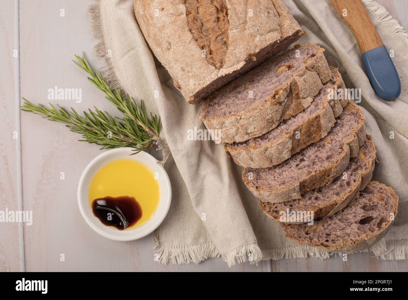 Olive flavour loaf Types of bread Stock Photo Alamy