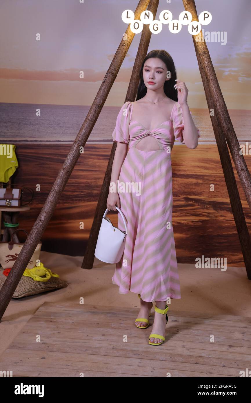 Chinese actress Lin Yun attended a brand activity in Shanghai, China ...