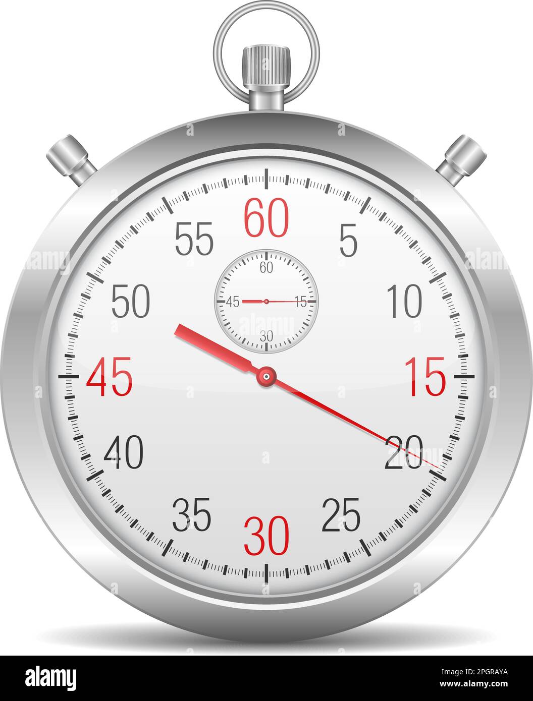 Stopwatch on white background, vector eps10 illustration Stock Vector ...