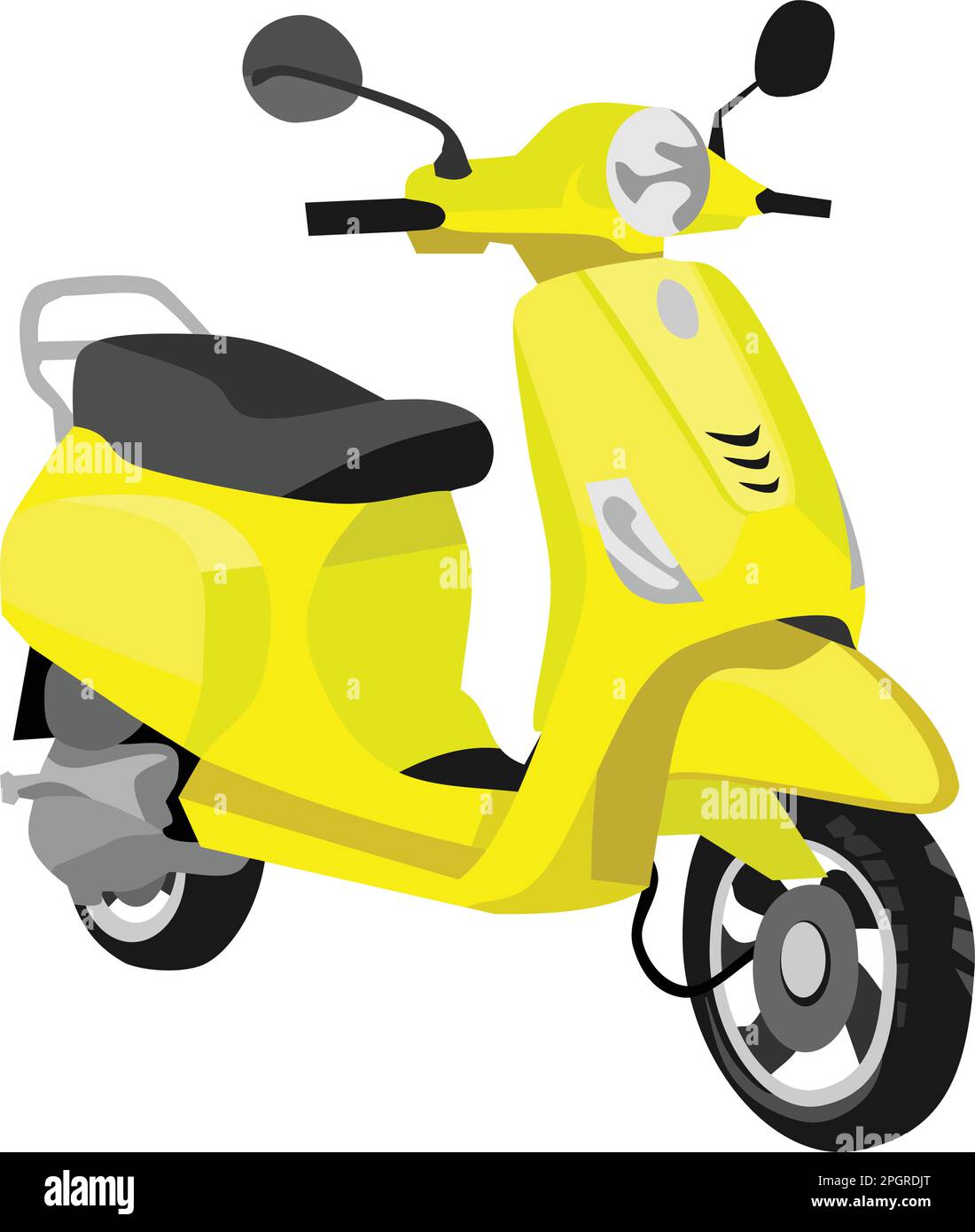Yellow Scooter Motor Transportation Vector Stock Vector Image & Art Alamy