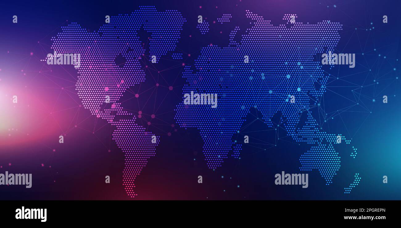 Abstract banner with a world map design Stock Vector Image & Art Alamy