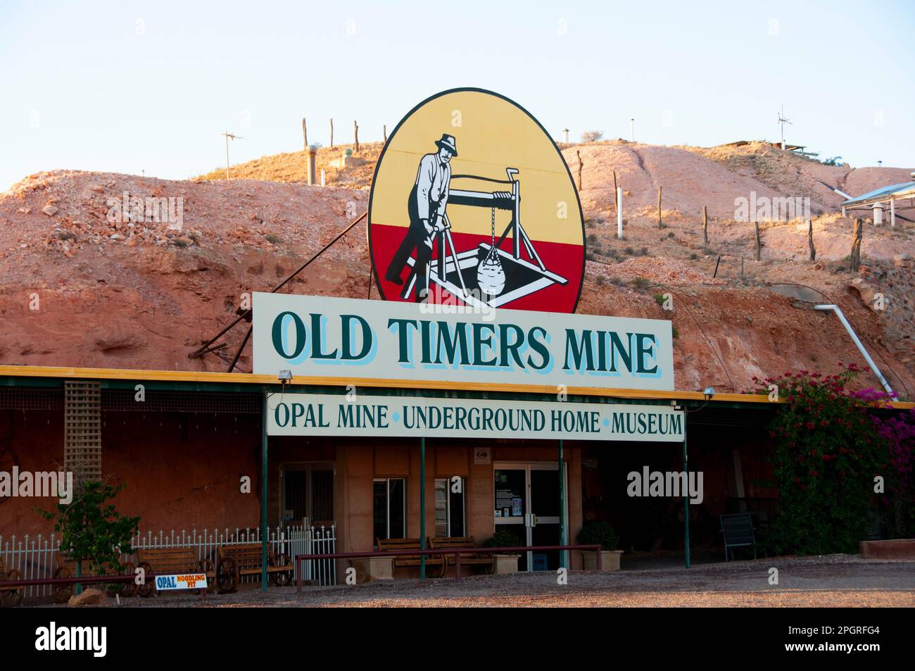 Coober Pedy, Australia May 4, 2022 Old Timers Mine opened to tourists for underground tours