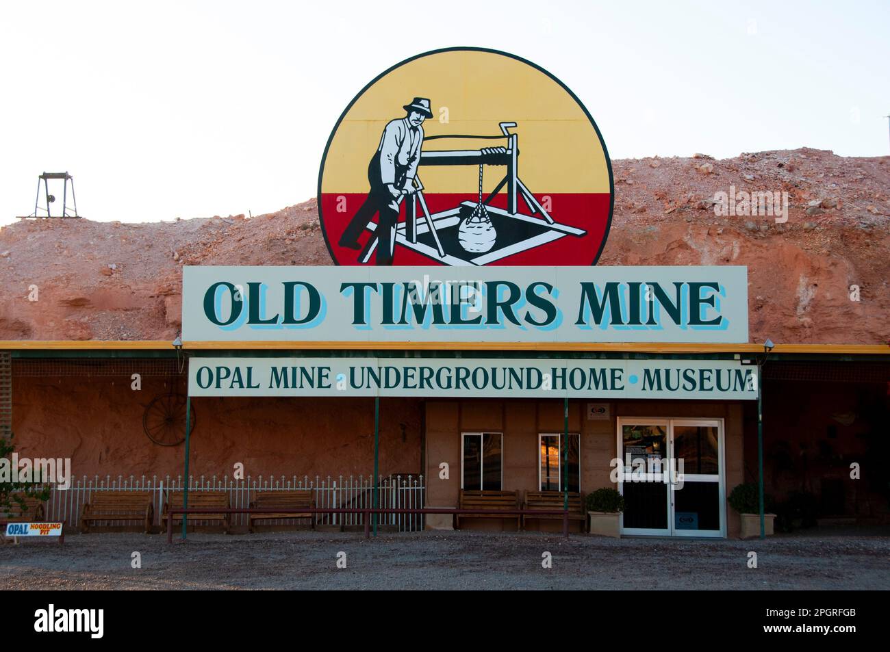 Coober Pedy, Australia May 4, 2022 Old Timers Mine opened to tourists for underground tours