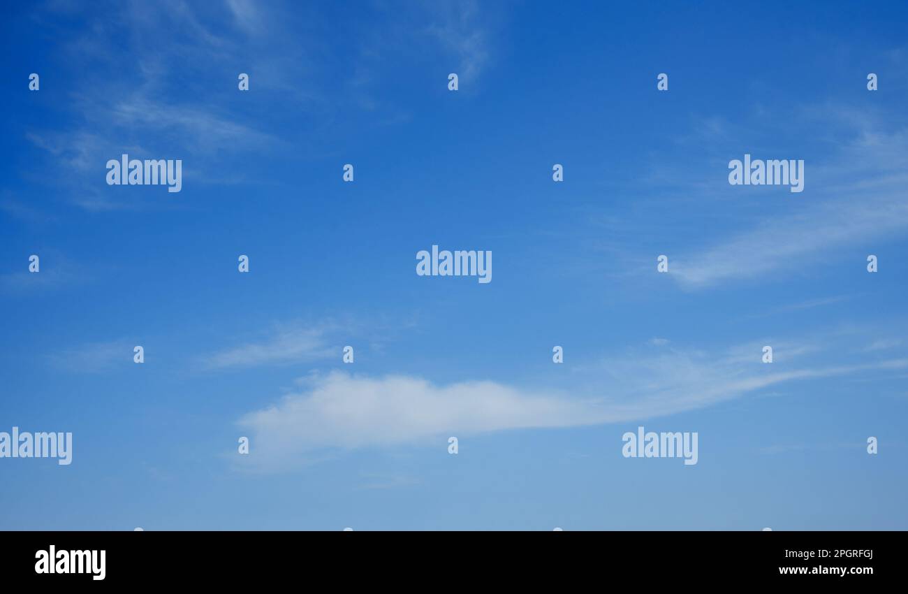 Blue sky background with white clouds, texture Stock Photo
