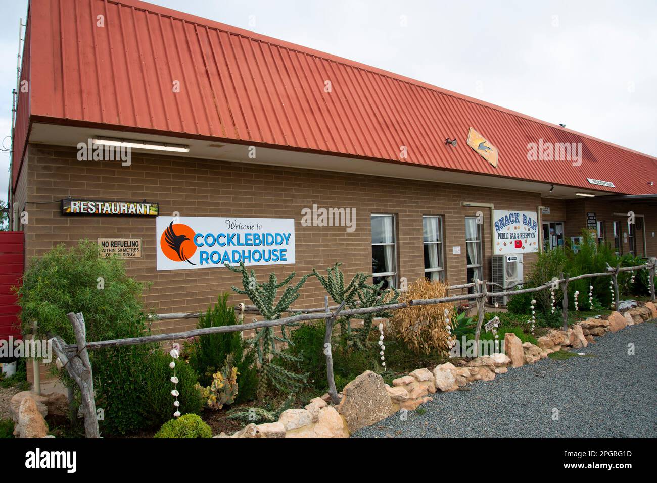 Cocklebiddy, Australia - April 21, 2022: Small roadhouse community located on Eyre Highway Stock Photo