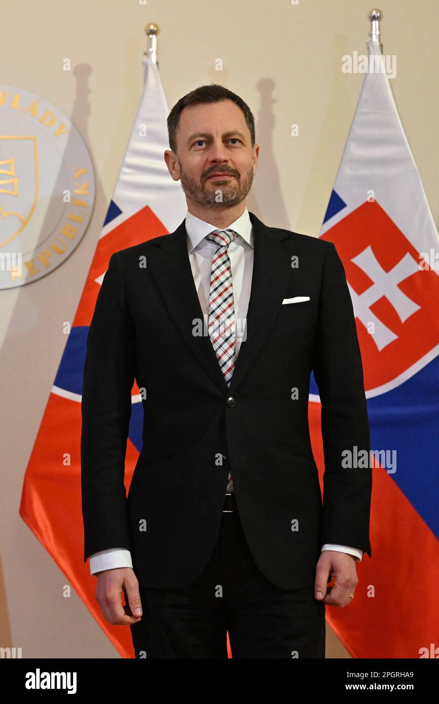 New Czech President Petr Pavel (not seen) begins a two-day visit to ...