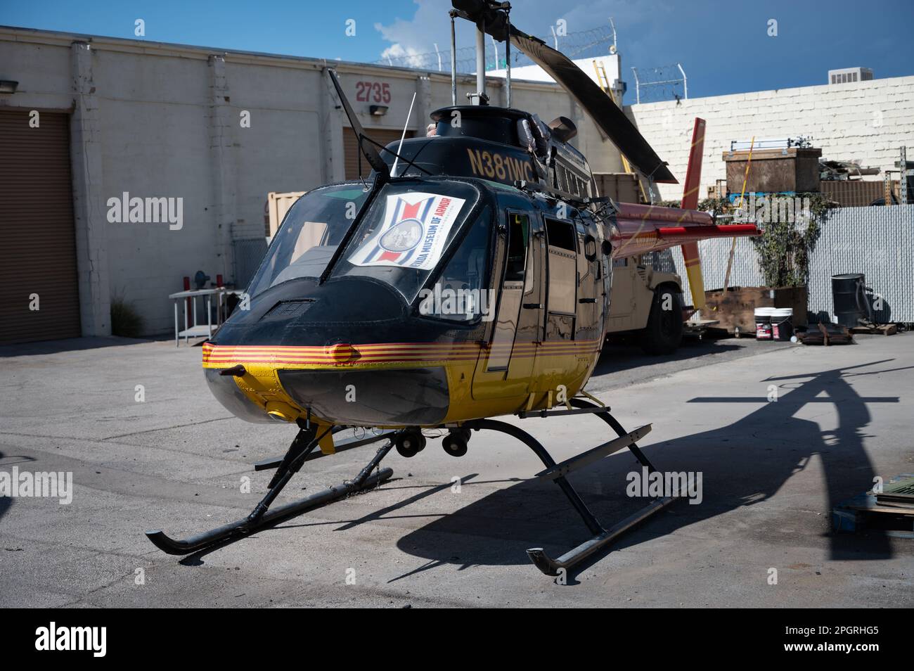 Helicopters in a hangar hi-res stock photography and images - Alamy