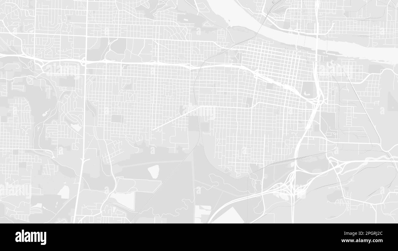 Background Little Rock map, Arkansas, white and light grey city poster