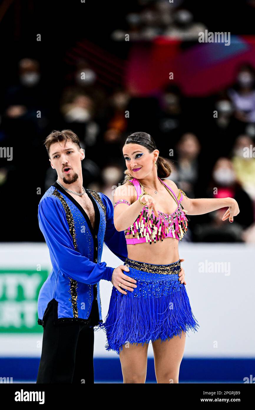 Aurelija IPOLITO & Luke RUSSELL (LAT), during Ice Dance Rhythm Dance