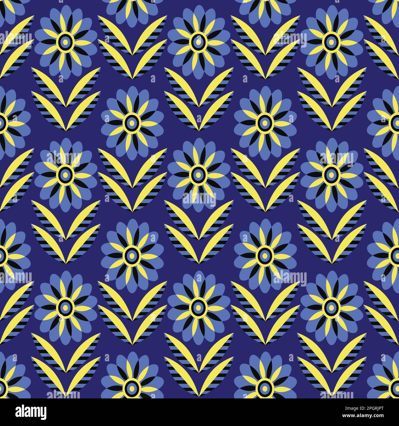 Seamless retro floral pattern in scandinavian style. Modern abstract design for paper, cover, fabric, pacing and other users.  Stock Vector