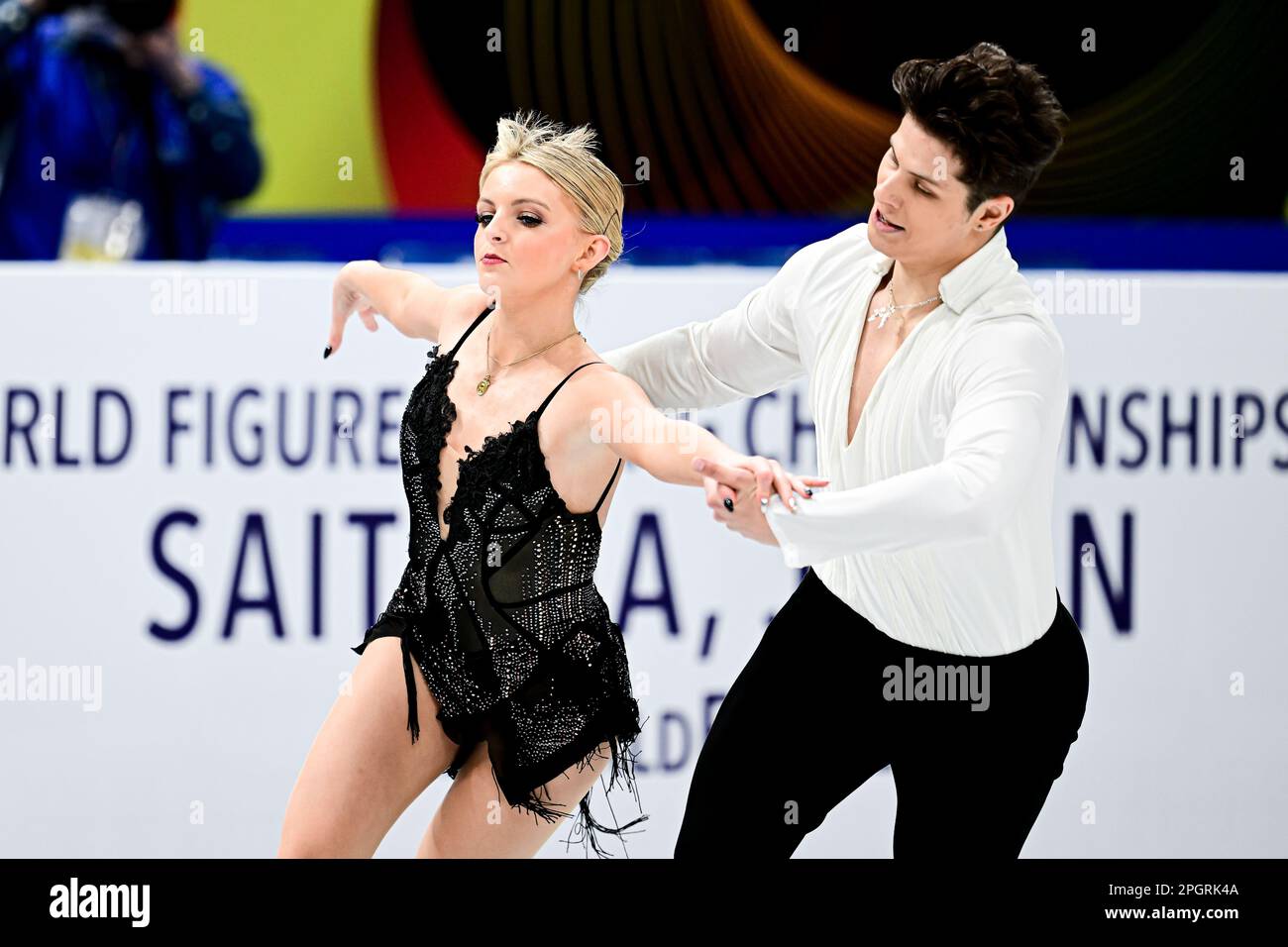 Solene MAZINGUE & Marko Jevgeni GAIDAJENKO (EST), during Ice Dance