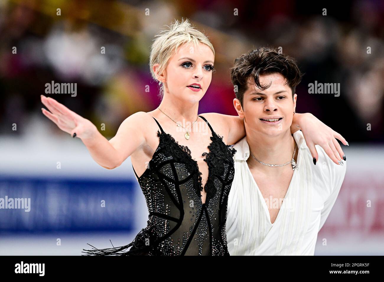 Solene MAZINGUE & Marko Jevgeni GAIDAJENKO (EST), during Ice Dance