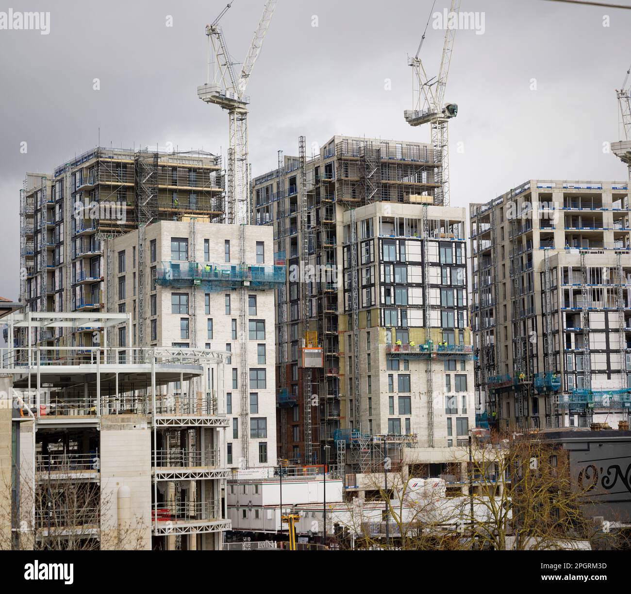 Major new apartment block construction, Maidenhead, UK Stock Photo