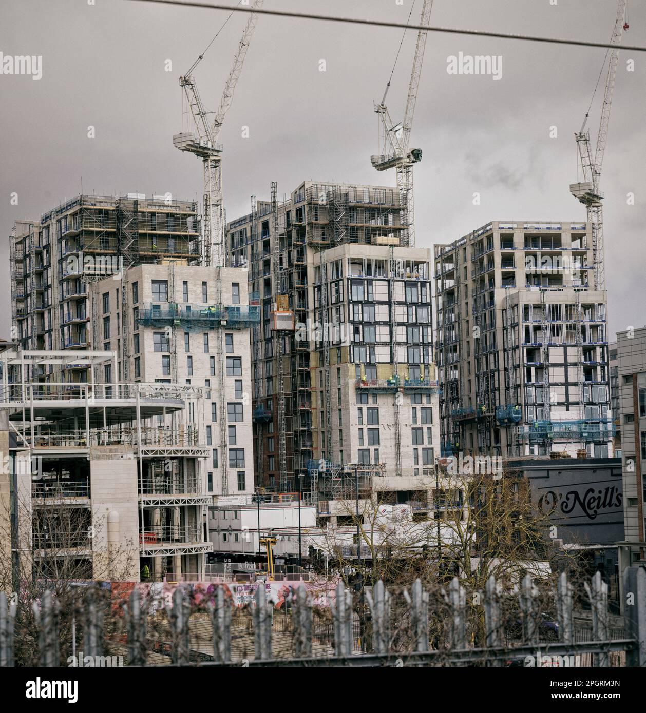 Major new apartment block construction, Maidenhead, UK Stock Photo