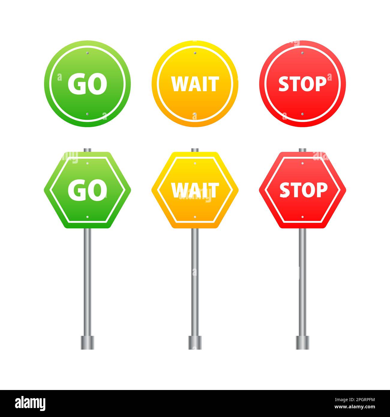 Stop go traffic signs Stock Vector Images - Alamy