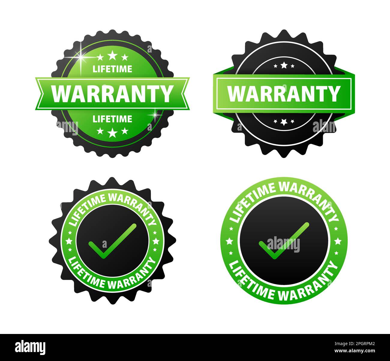 lifetime warranty label. Lifetime warranty on product quality and