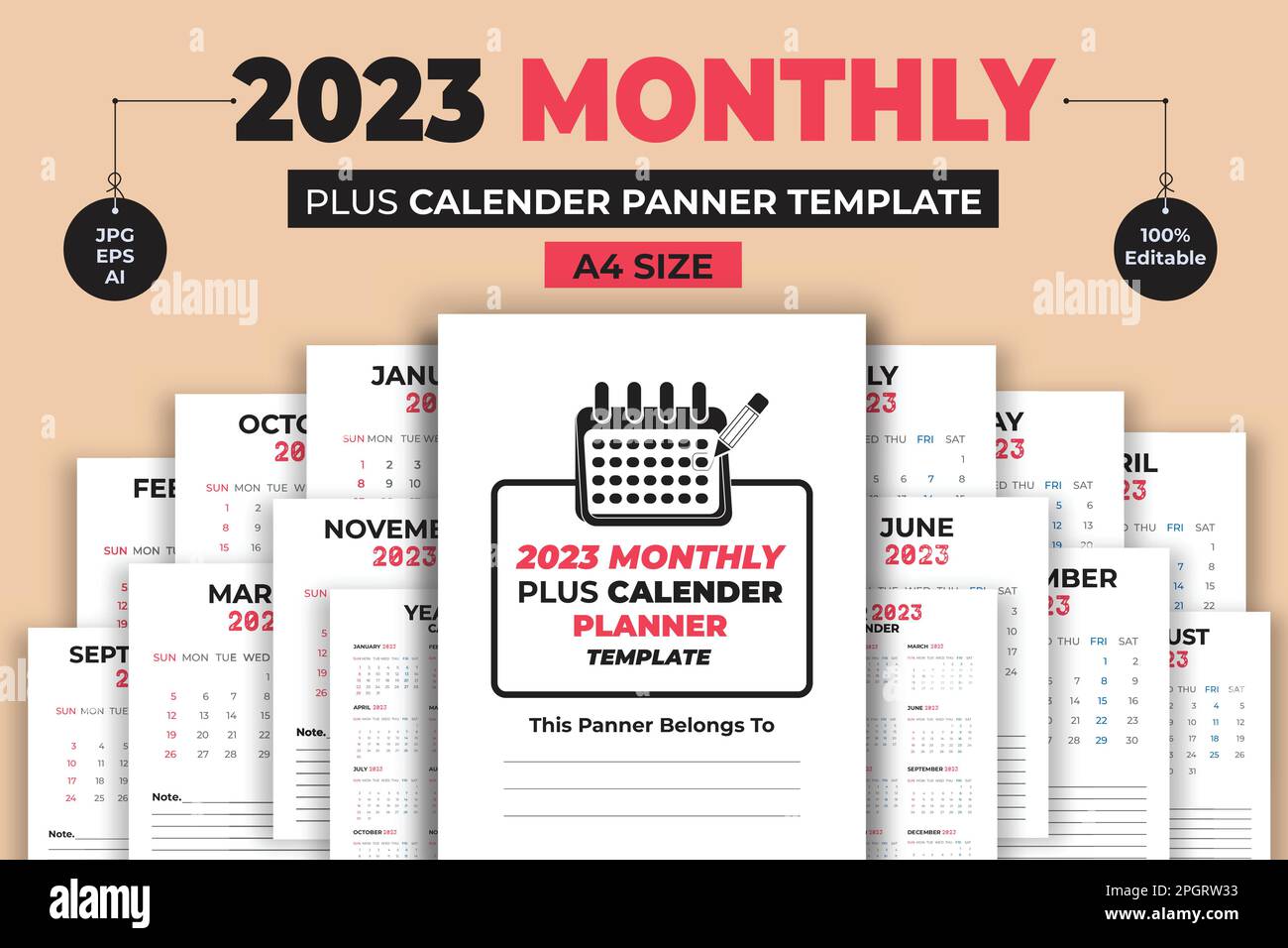 Free digital planner template hi res stock photography and images Alamy