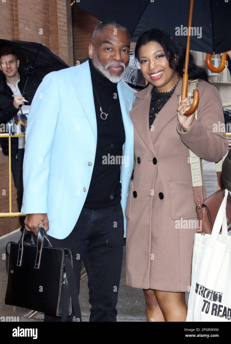 New York, NY, USA. 23rd Mar, 2023. LeVar Burton and Mica Burton seen