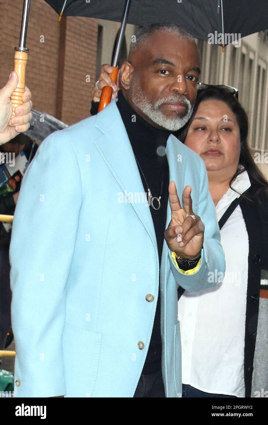 New York, NY, USA. 23rd Mar, 2023. LeVar Burton and Mica Burton seen